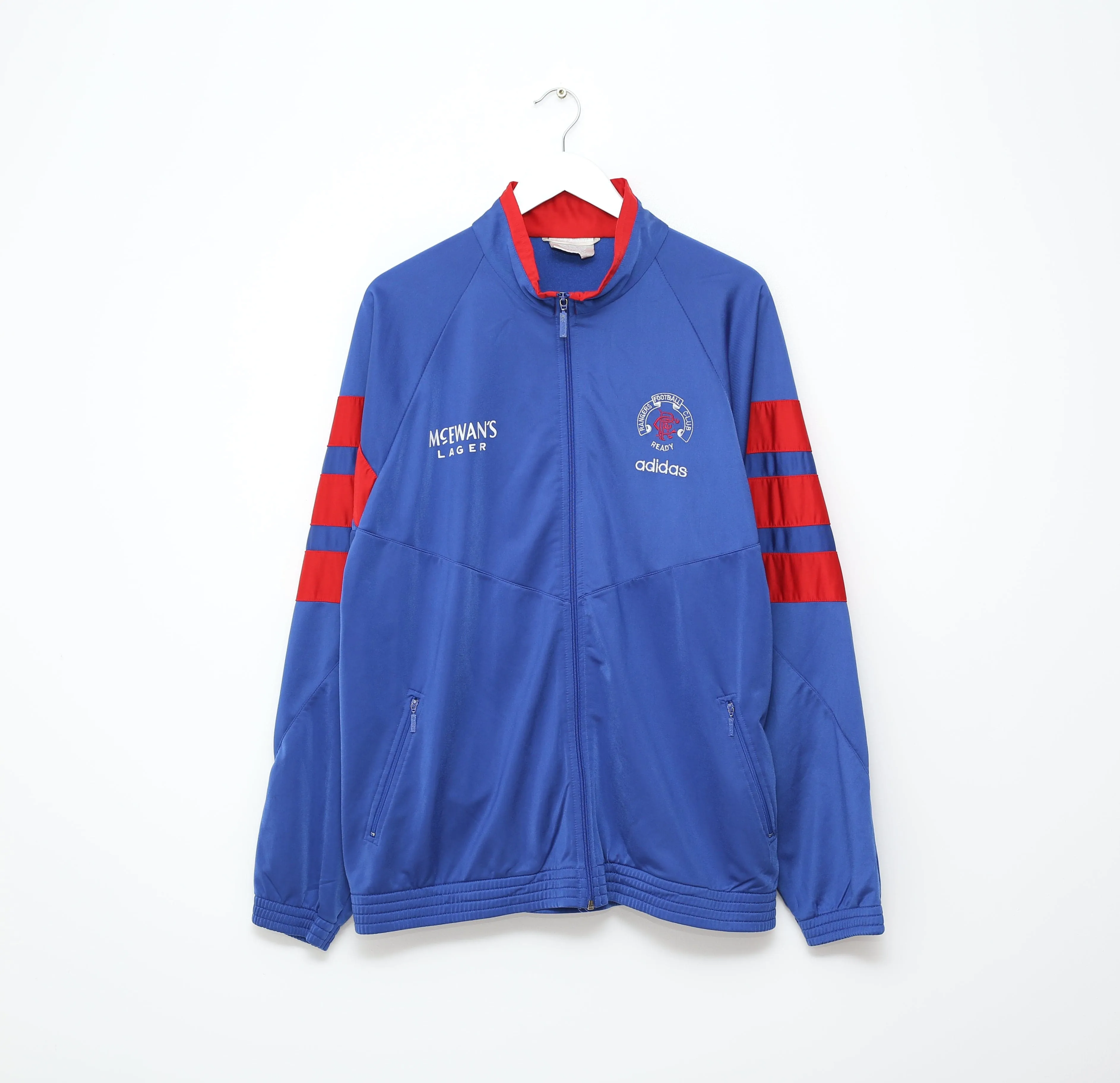 1992/94 RANGERS Vintage adidas Football Track Top Jacket (XL)