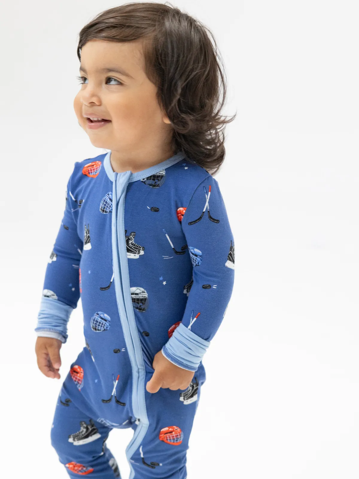 2-Way Zip Romper, Hockey