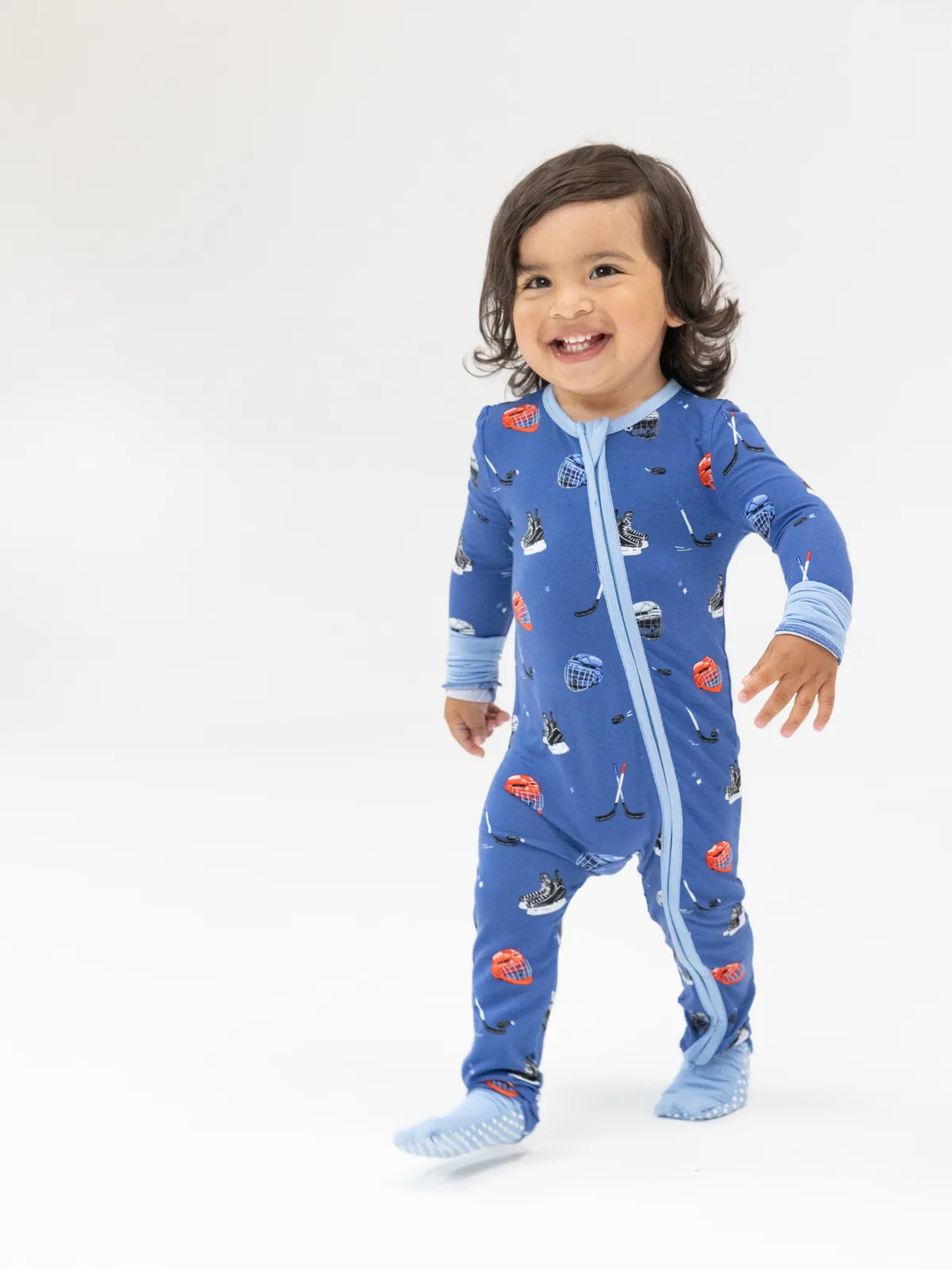 2-Way Zip Romper, Hockey