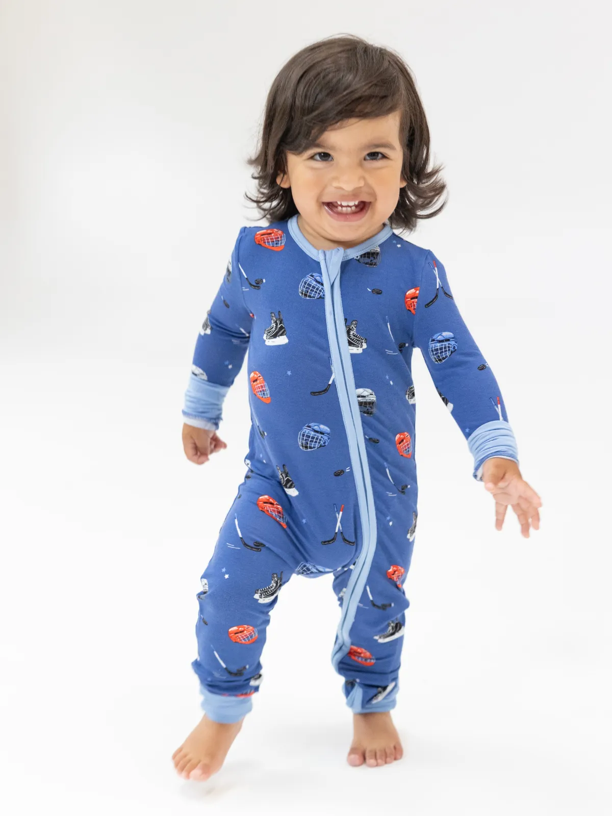 2-Way Zip Romper, Hockey