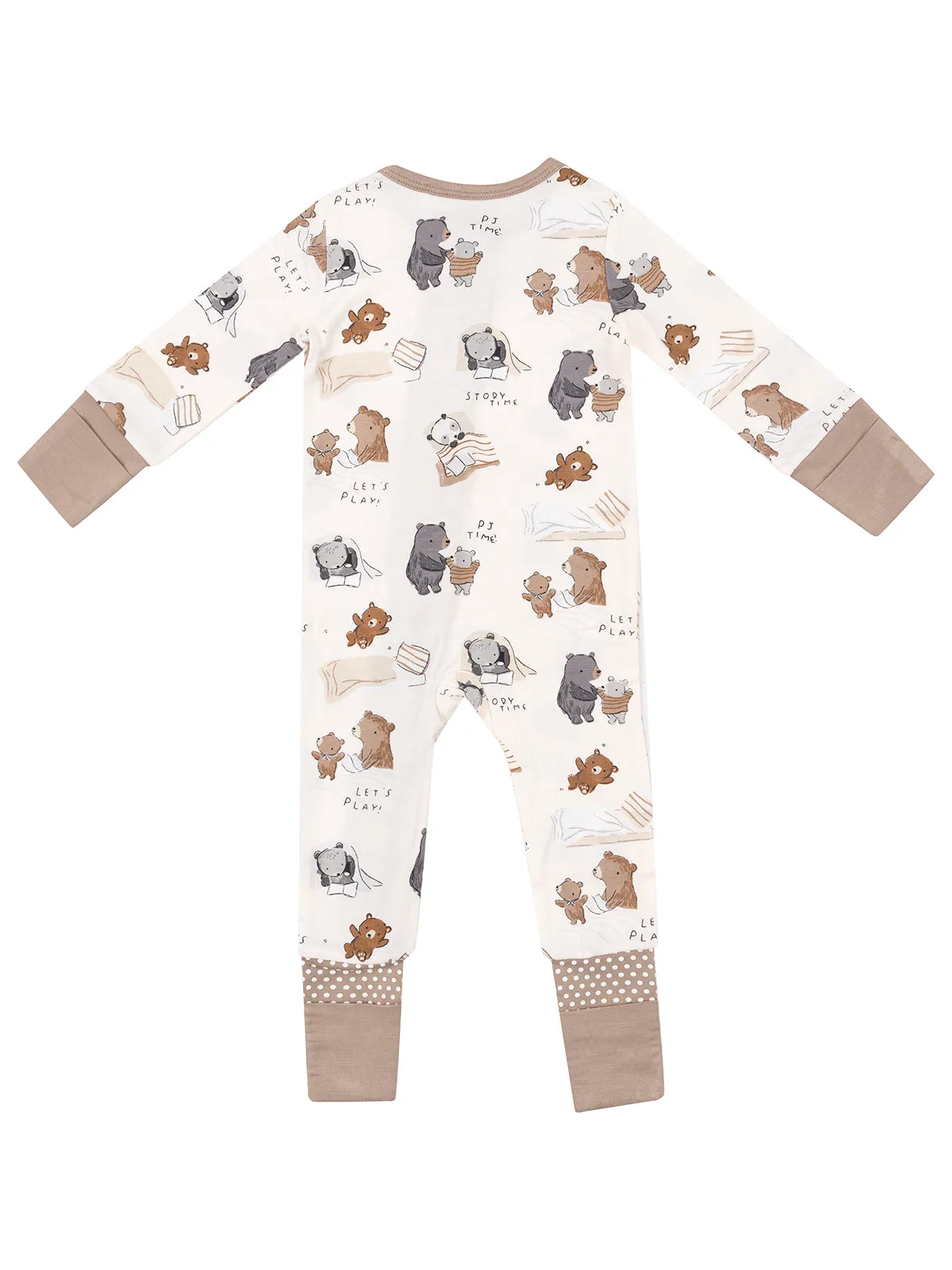 2-Way Zip Romper, Sleepytime Bears