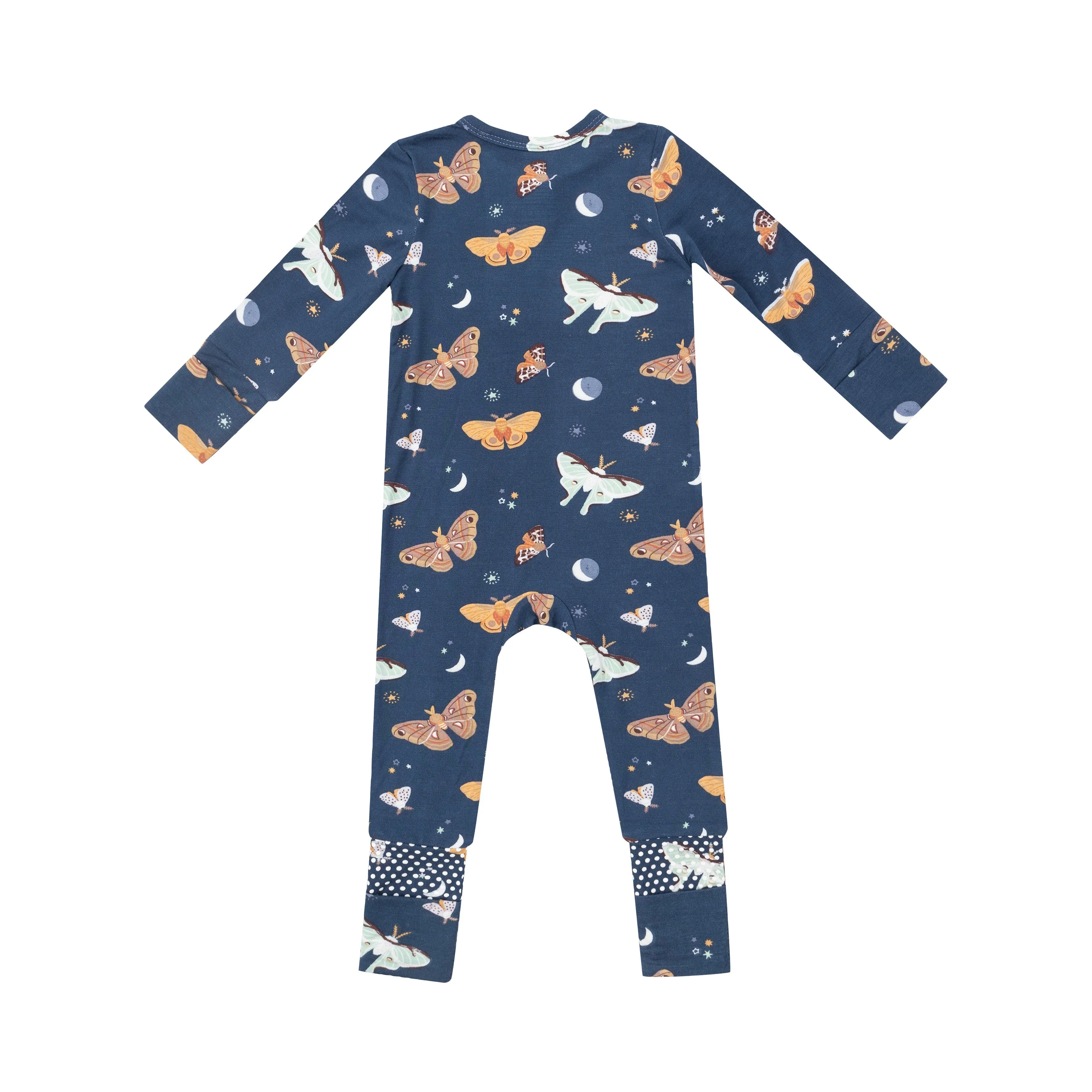 2 Way Zipper Romper - Moths