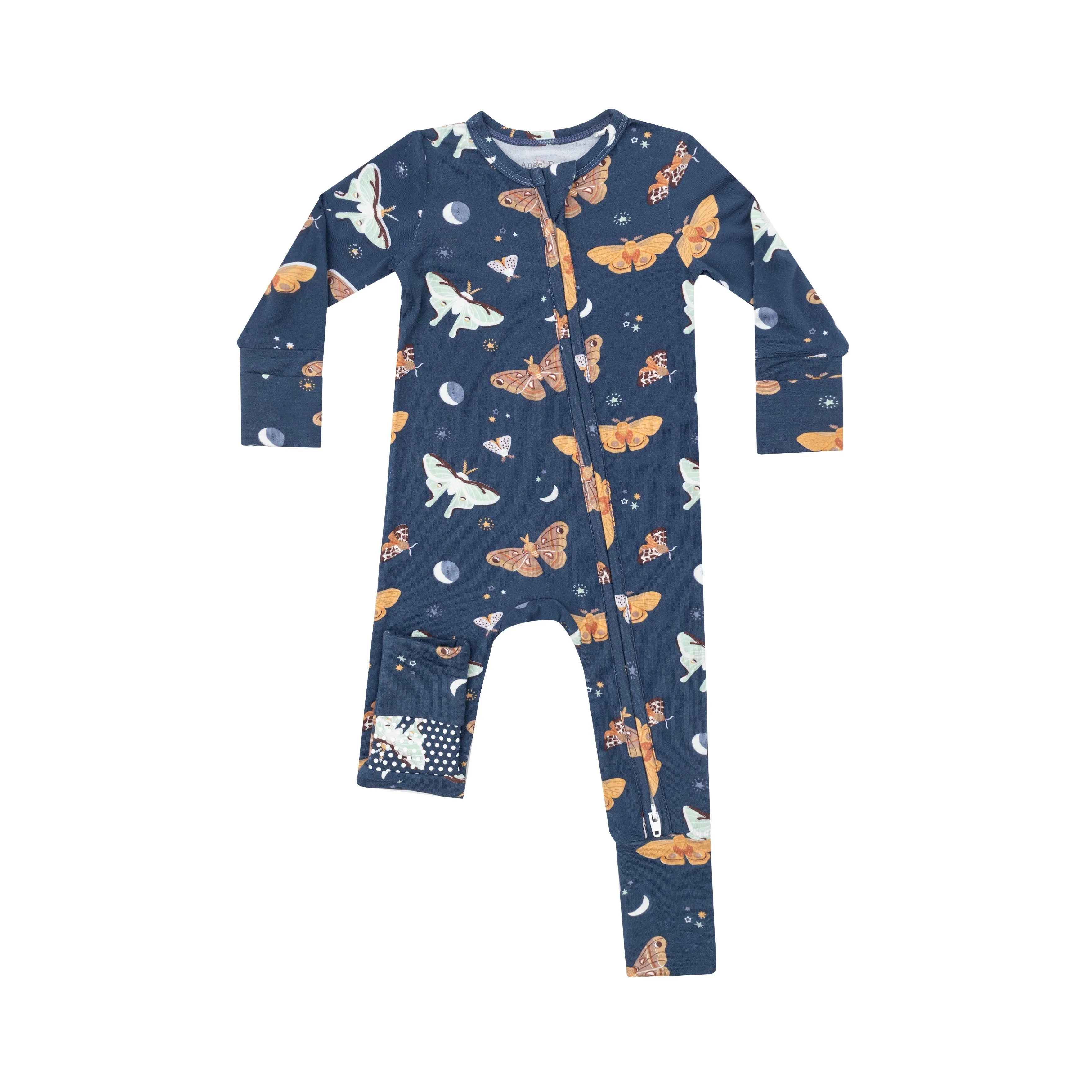 2 Way Zipper Romper - Moths