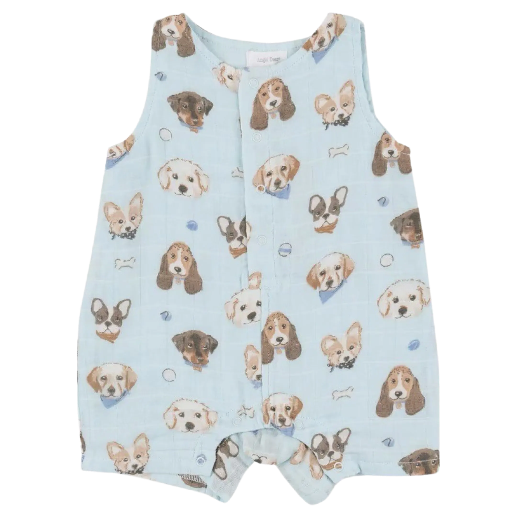 AD Shortie Romper - Puppy Faces