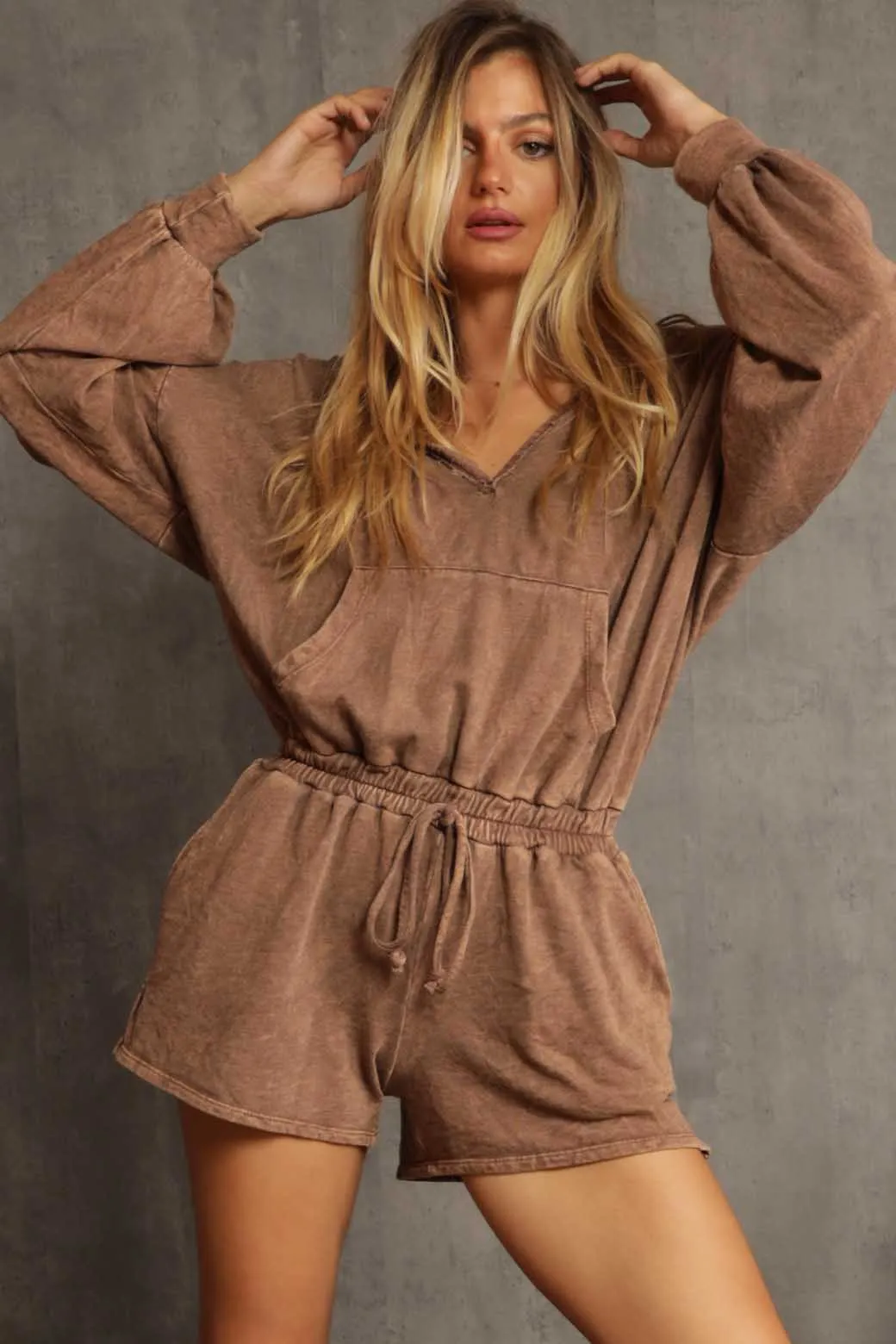 Adriel Mineral Washed Romper