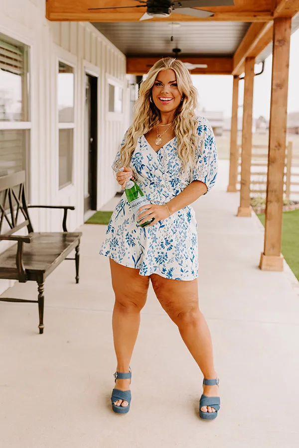 All The Allure Floral Romper Curves