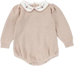 Analogie Girls Knit romper in Pink