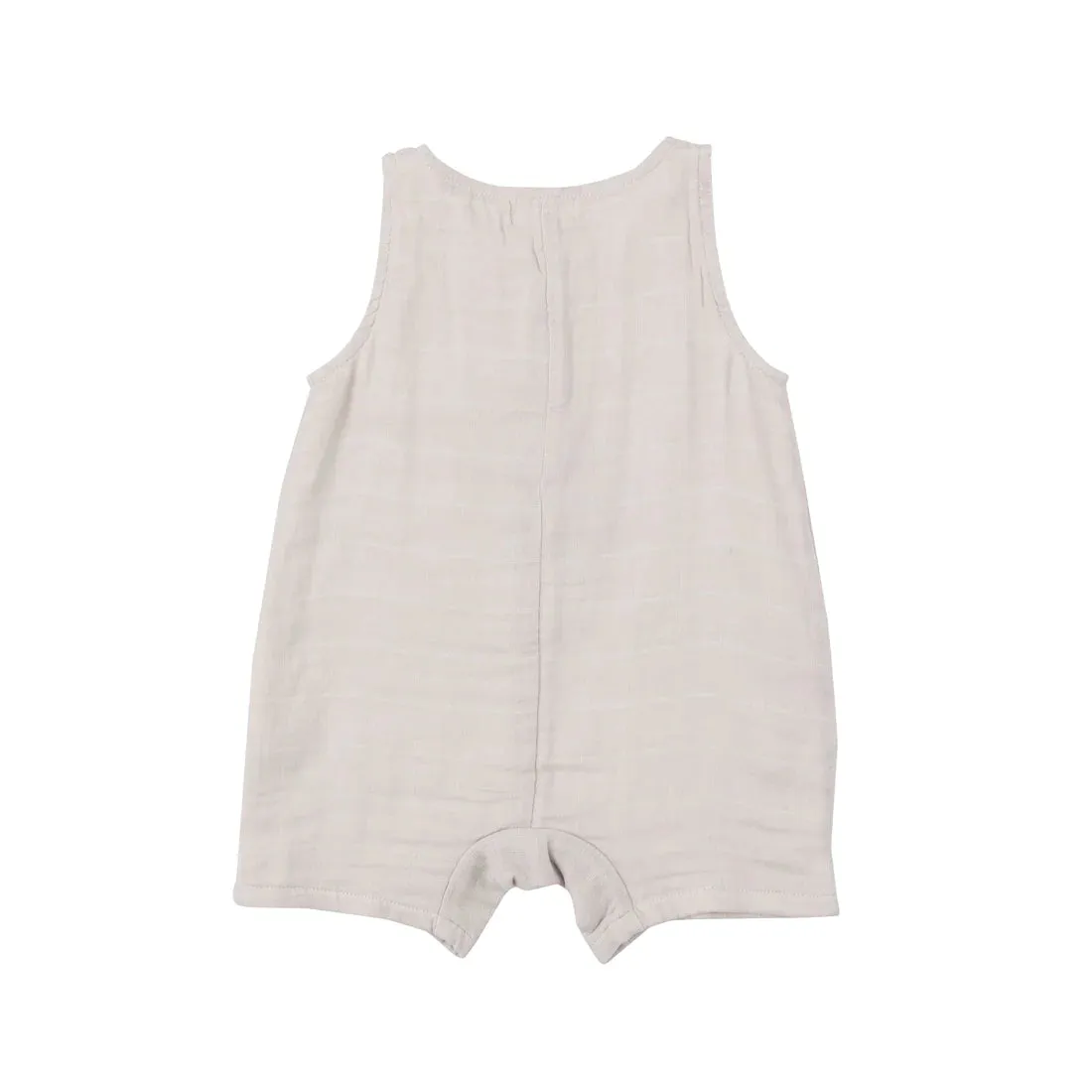 ANGEL DEAR OATMEAL SOLID MUSLIN SHORTIE ROMPER