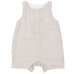 ANGEL DEAR OATMEAL SOLID MUSLIN SHORTIE ROMPER