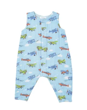 Angel Dear Sleeveless Romper Vintage Planes