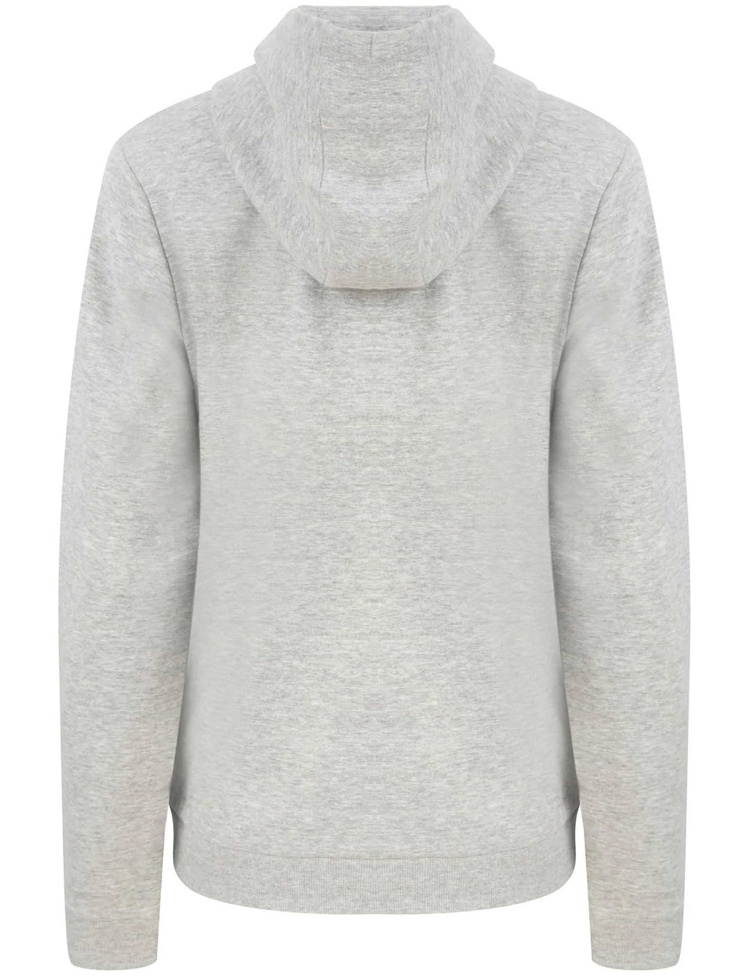 Areli Embroidered Motif Brushback Fleece Pullover Hoodie in Light Grey Marl - Tokyo Laundry