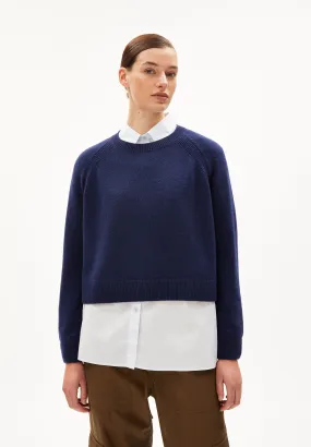 Armedangels Strick Pullover Diliriaa Reglana deep sea blue