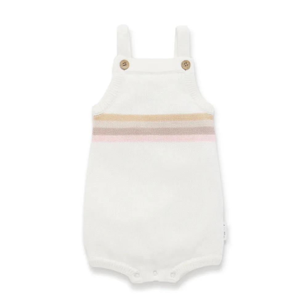 Aster & Oak Pink Rainbow Knit Romper