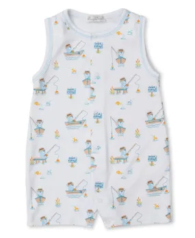 Baby Boys Sleevless Romper - Rather Be Fishing