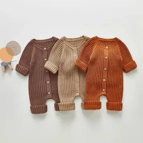 Baby Button Knit Romper Onesie