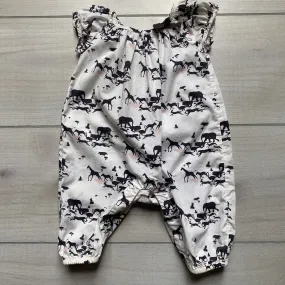 Baby Gap Jungle Print Pink & Black Bubble Romper