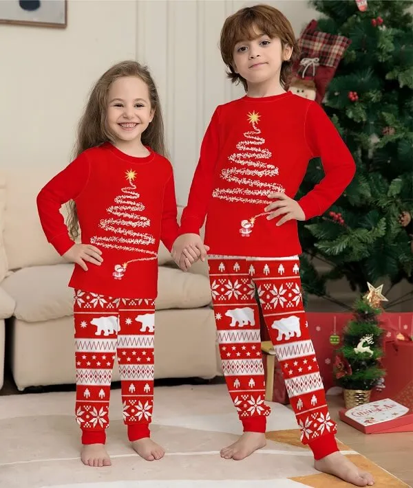 Baby Home for the Holidays Christmas Print Pajamas