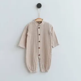 Baby Musselin Overall 100% Baumwolle - Beige