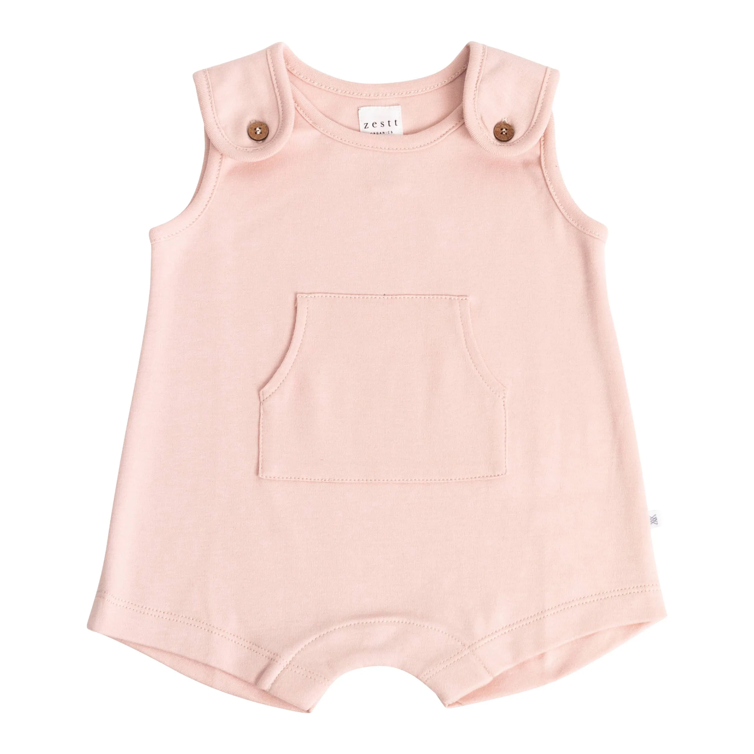 Baby Pink Organic Cotton Tank Romper