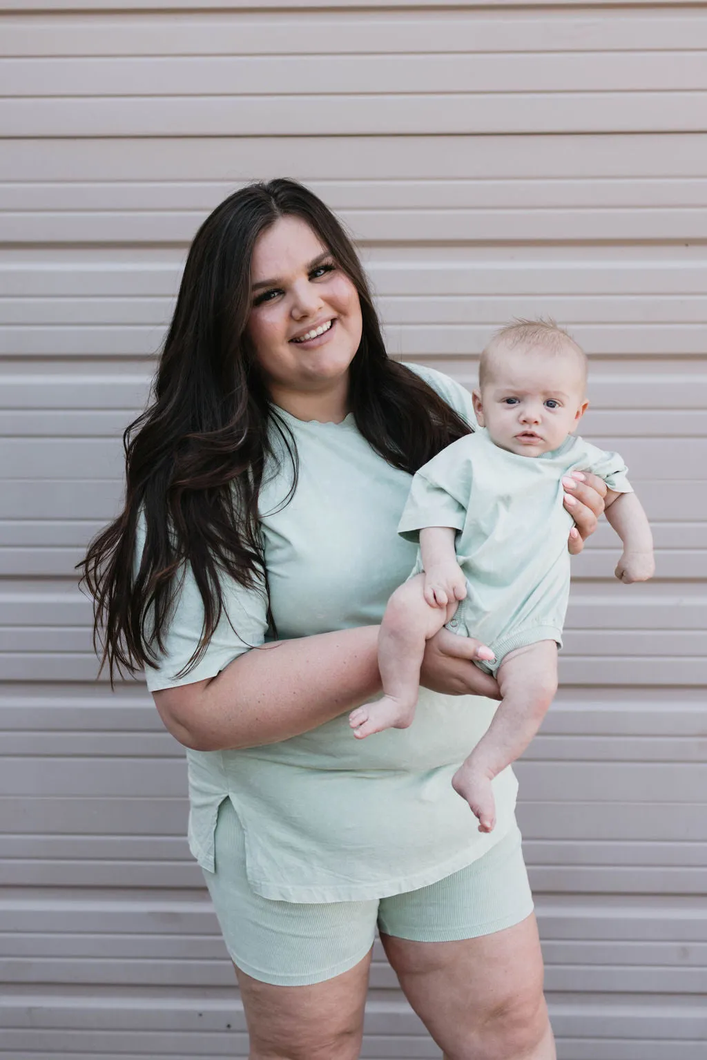 Baby Romper | Vintage Washed Spearmint