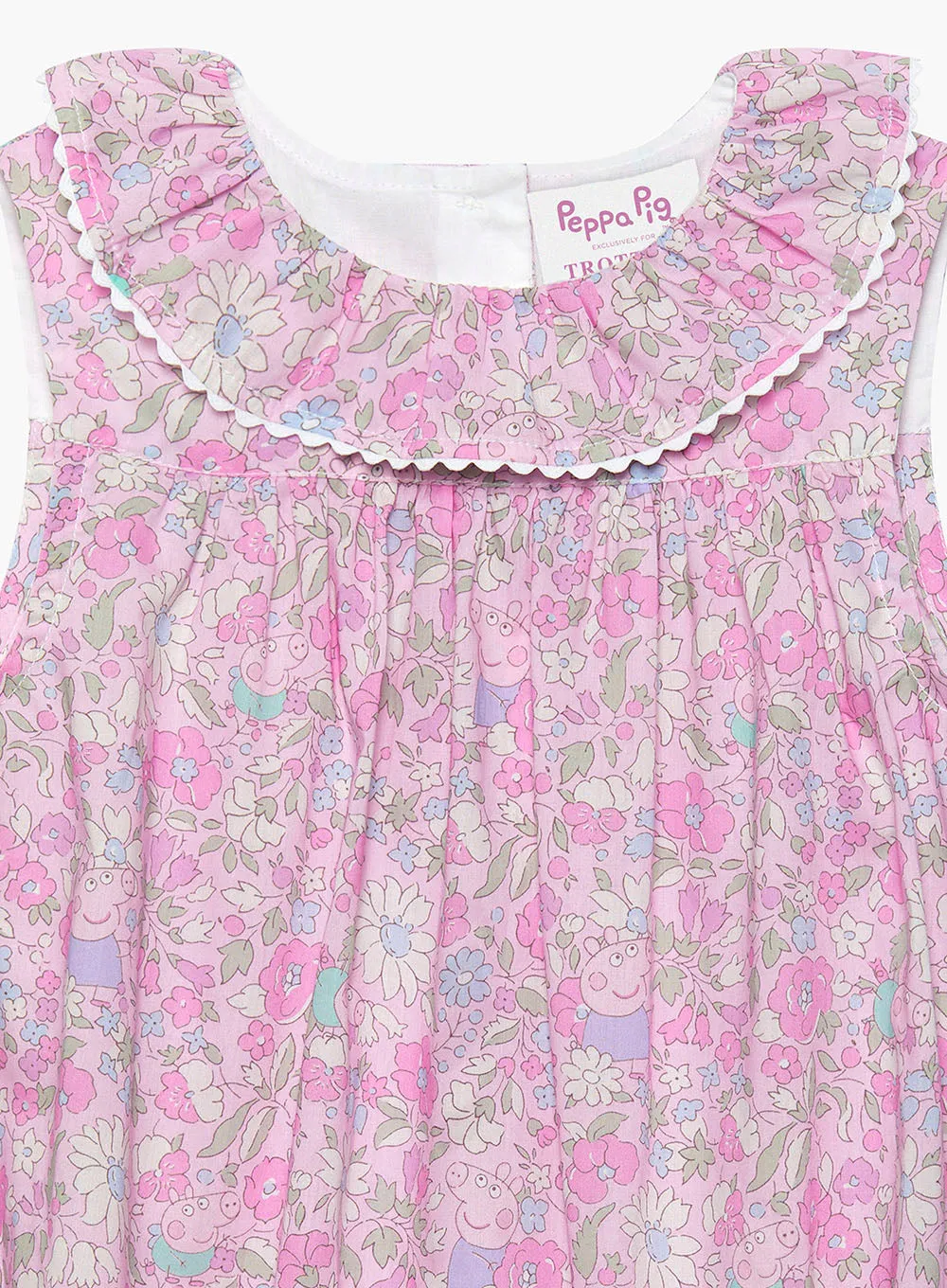 Baby Willow Romper in Pink Peppa Meadow