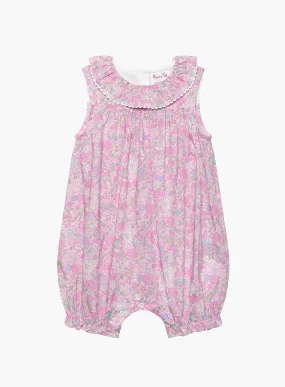 Baby Willow Romper in Pink Peppa Meadow