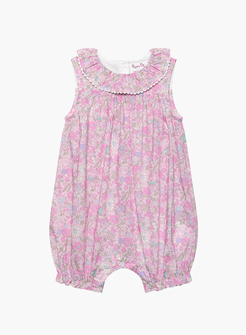 Baby Willow Romper in Pink Peppa Meadow