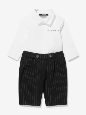 Balmain Baby Boys Romper in White