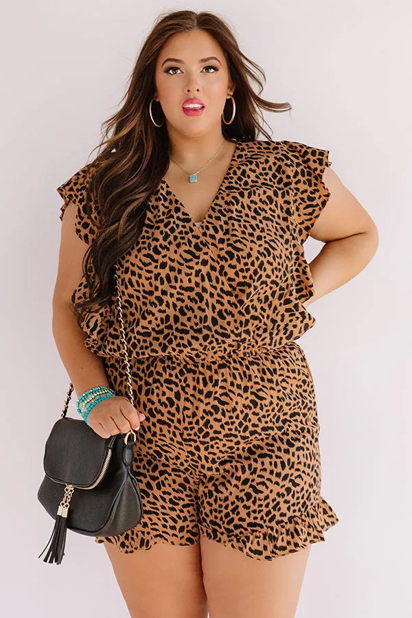 Beverly Hills Babe Leopard Romper Curves