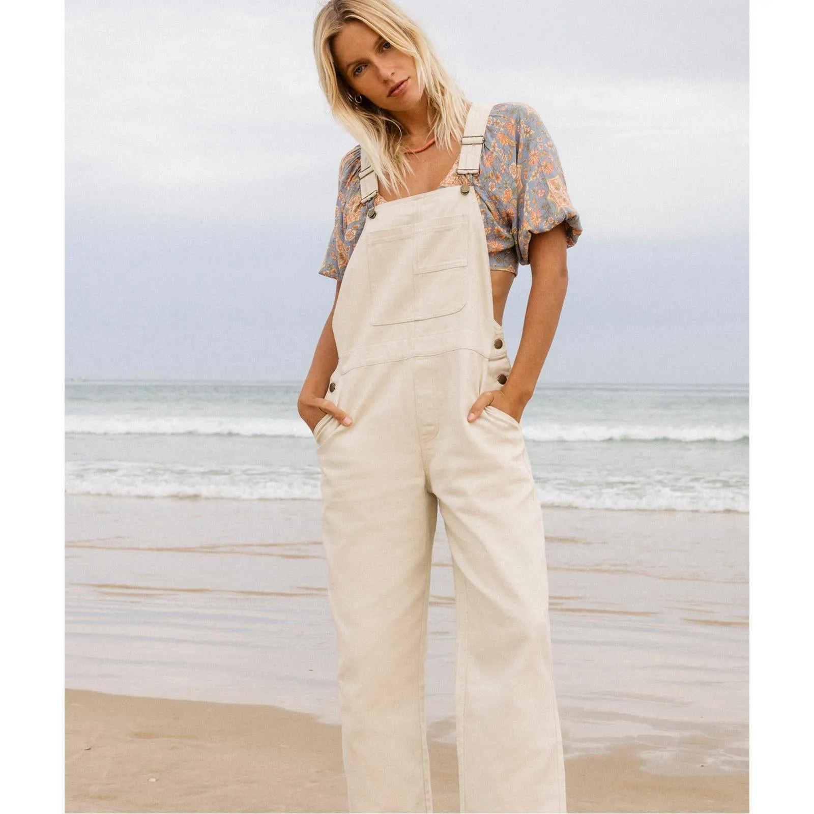 Billabong Womens Sand Canyon Denim Overall Dungarees