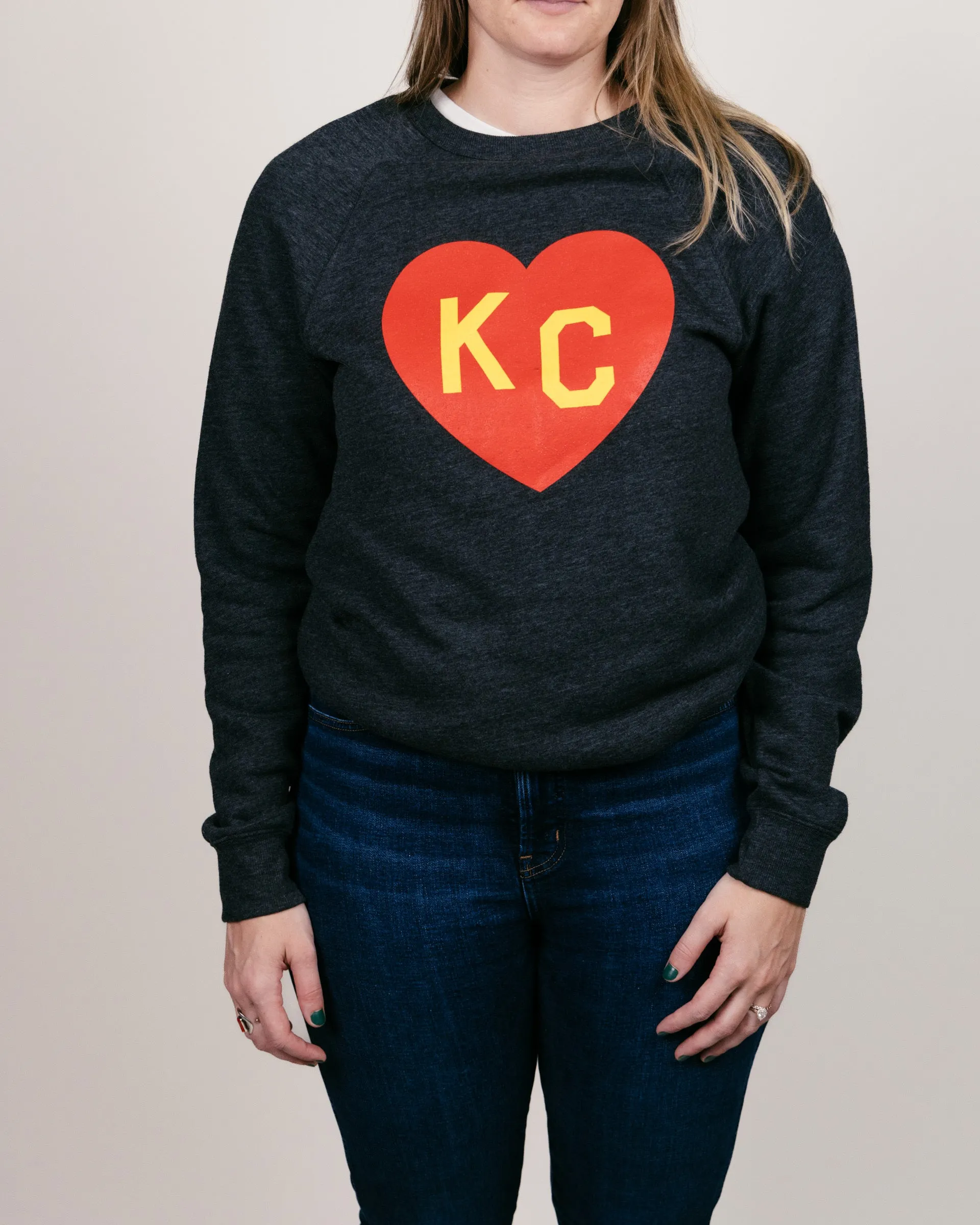 Black & Red KC Heart Crewneck Sweatshirt