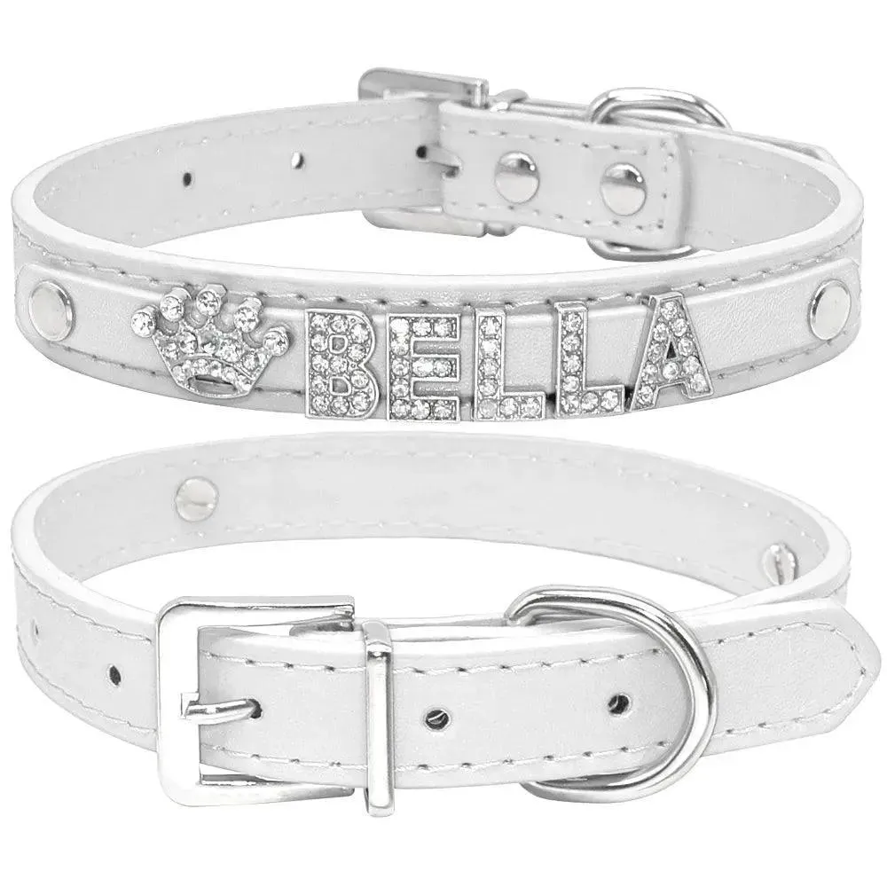 Bling Rhinestone Personalized Pet Collars