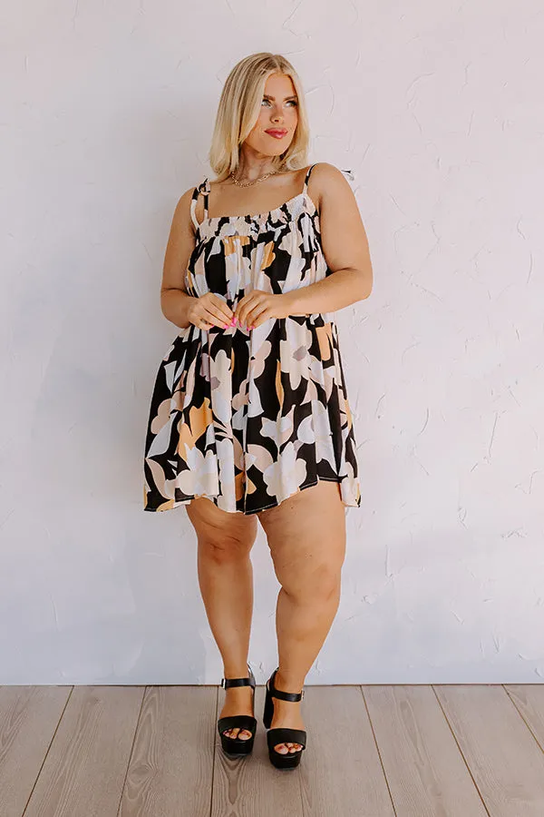 Bloom With A View Romper In Black Curves