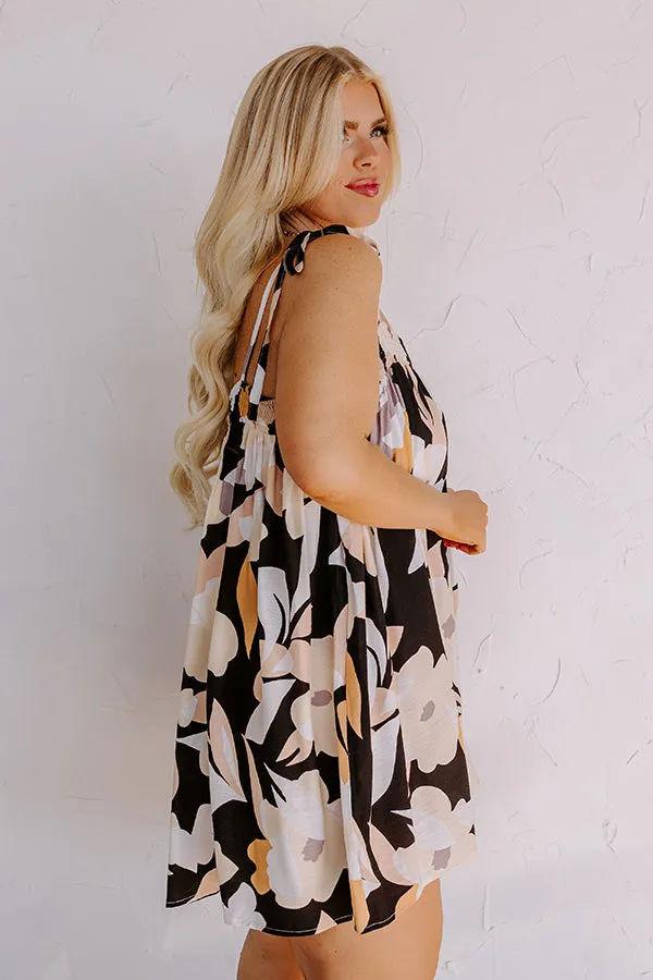 Bloom With A View Romper In Black Curves