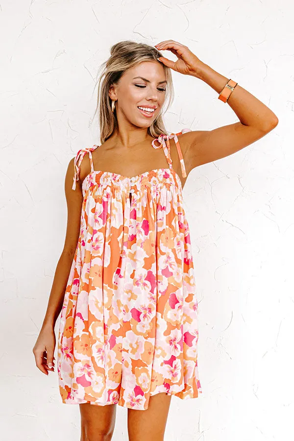 Bloom With A View Romper In Tangerine