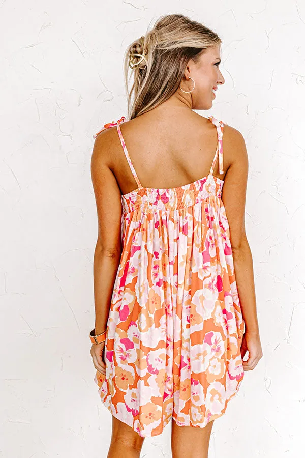 Bloom With A View Romper In Tangerine