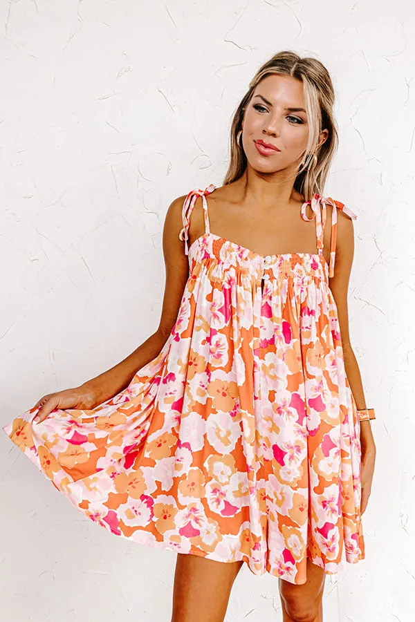 Bloom With A View Romper In Tangerine