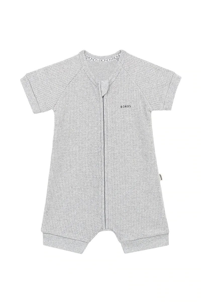 Bonds Waffle Romper - New Grey Marle