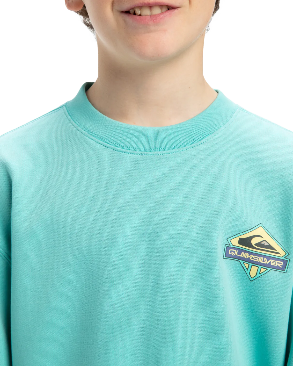 Boys Spin Cycle Crew Sweatshirt in Aqua Sky