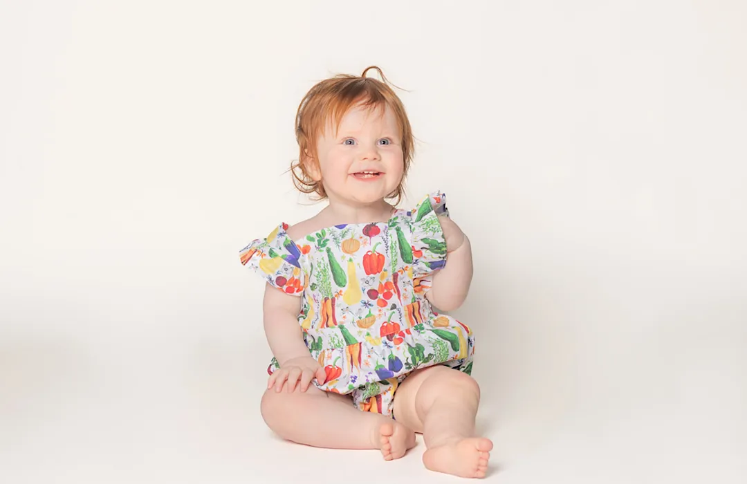 Bubble Romper in Veggies