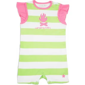 Camping Baby Girl Romper