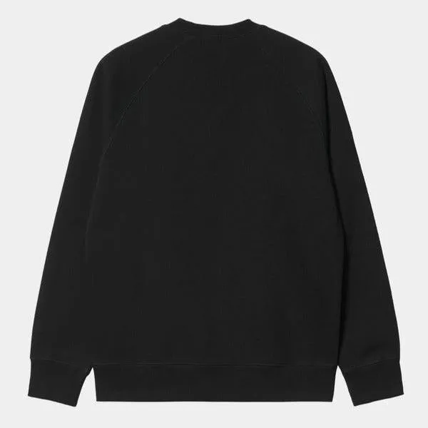 Carhartt WIP  Chase Crewneck Sweatshirt Black - Gold