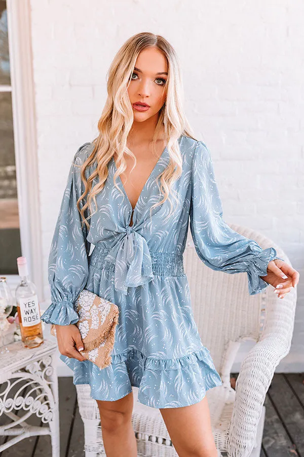 Caught In A Moment Romper In Airy Blue