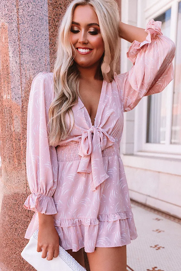 Caught In A Moment Romper In Rose Quartz