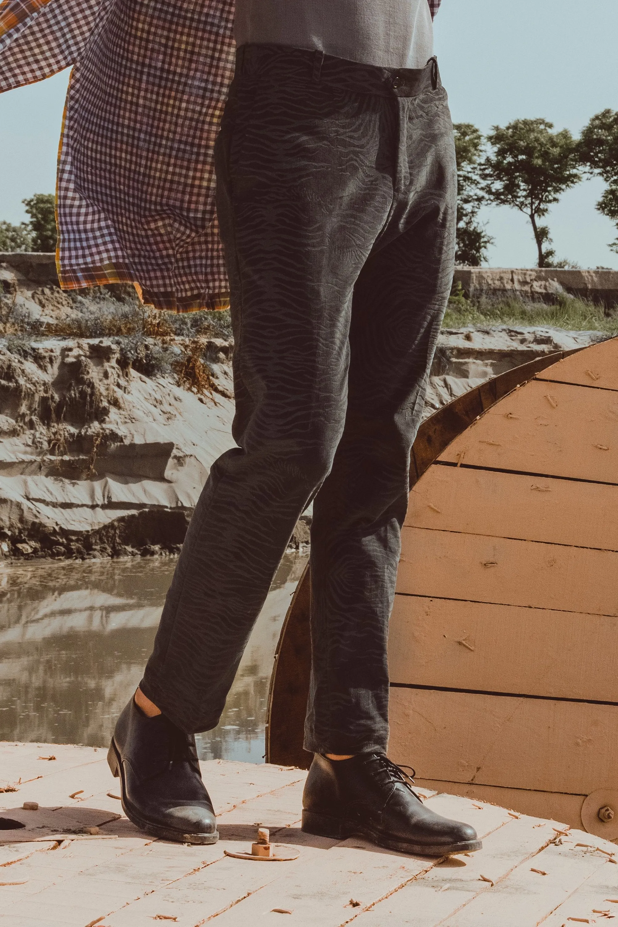 Charcoal Grey Corduroy Pants