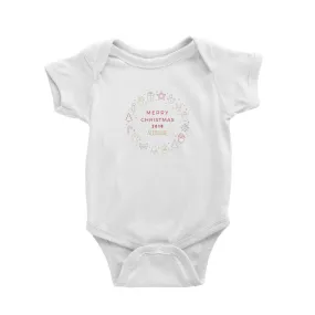 Christmas Minimalist Frame 2018 Addname Baby Romper