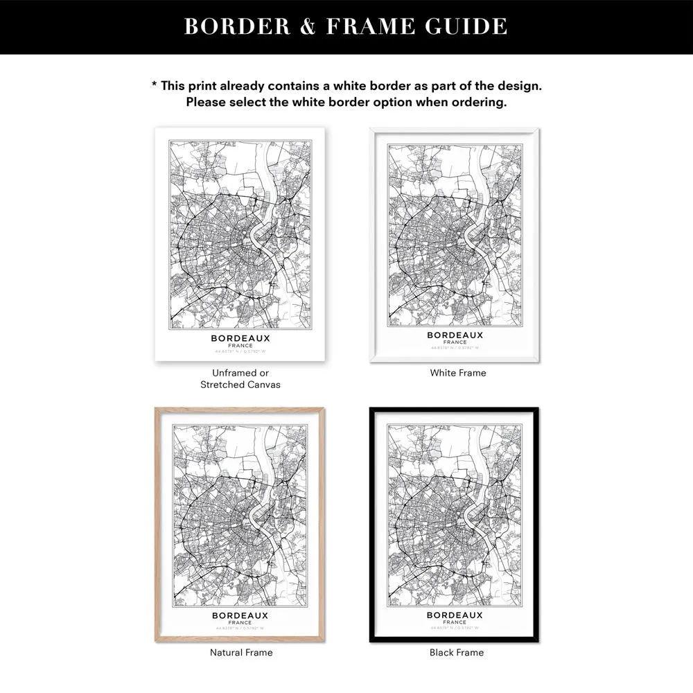 City Map | BORDEAUX - Art Print