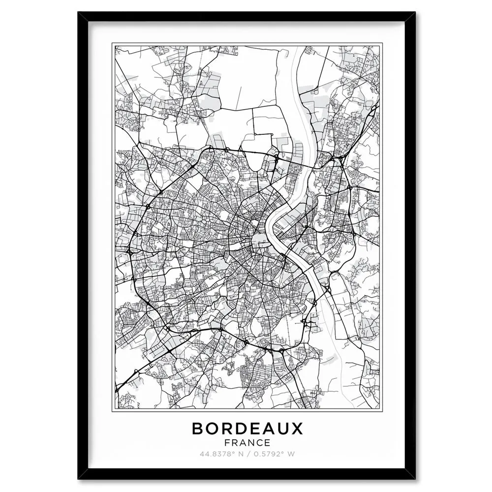 City Map | BORDEAUX - Art Print