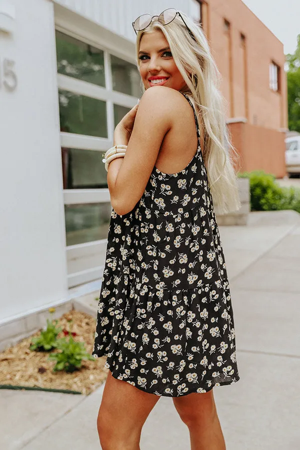 Coastal Cabana Floral Romper In Black