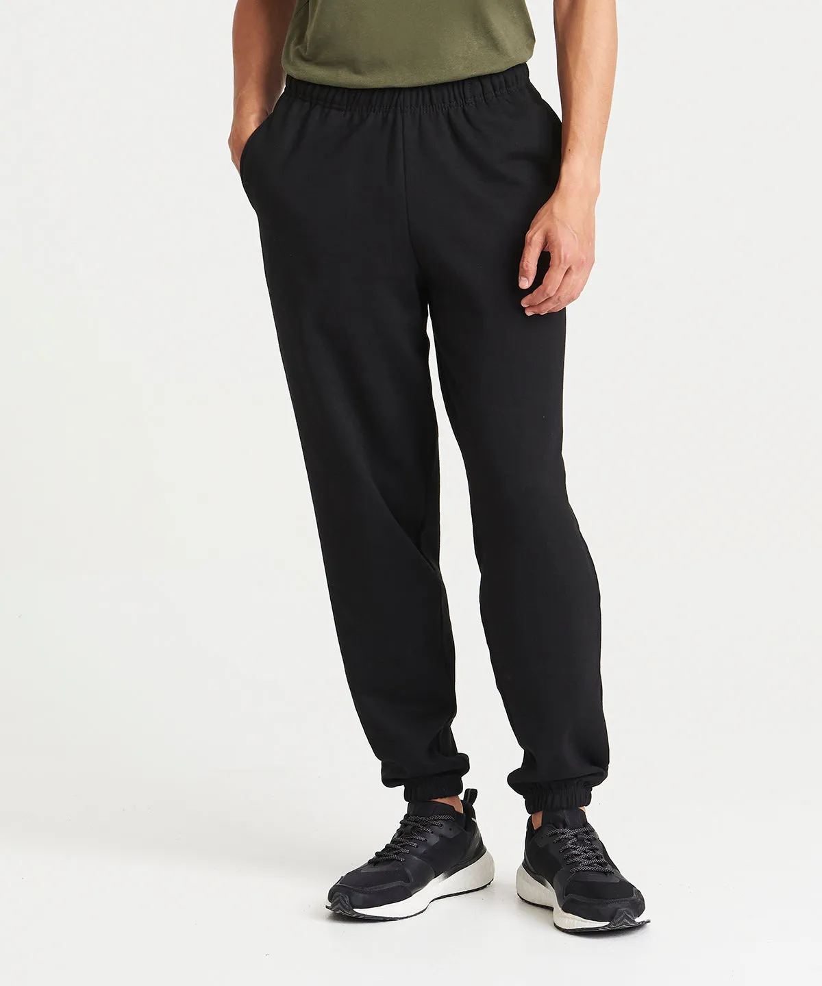 College cuffed sweatpants | Jet Black